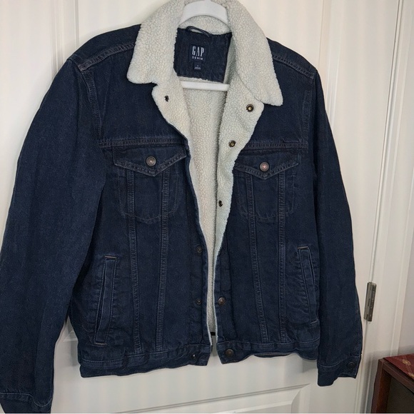Gap Men’s 1969 icon sherpa-lined denim jacket M - Picture 14 of 14